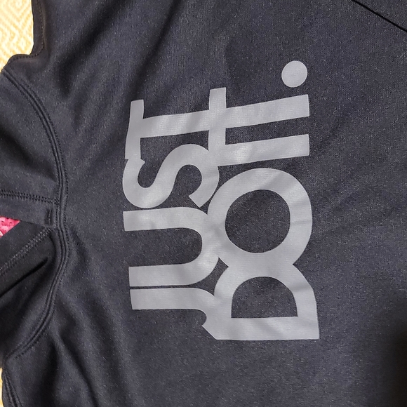 Nike Hoodie hooded sweatshirt girls L large black pink gray therm-fit top - Picture 5 of 8